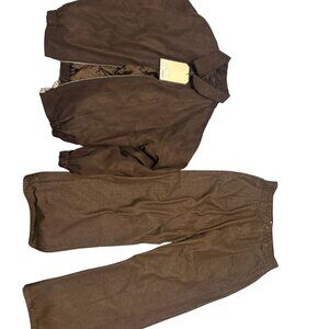 FOTTNERS Brown Jacket & Wide Pants Set – Size M – New With Tags